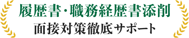 履歴書・職務経歴書添削、面接対策徹底サポート